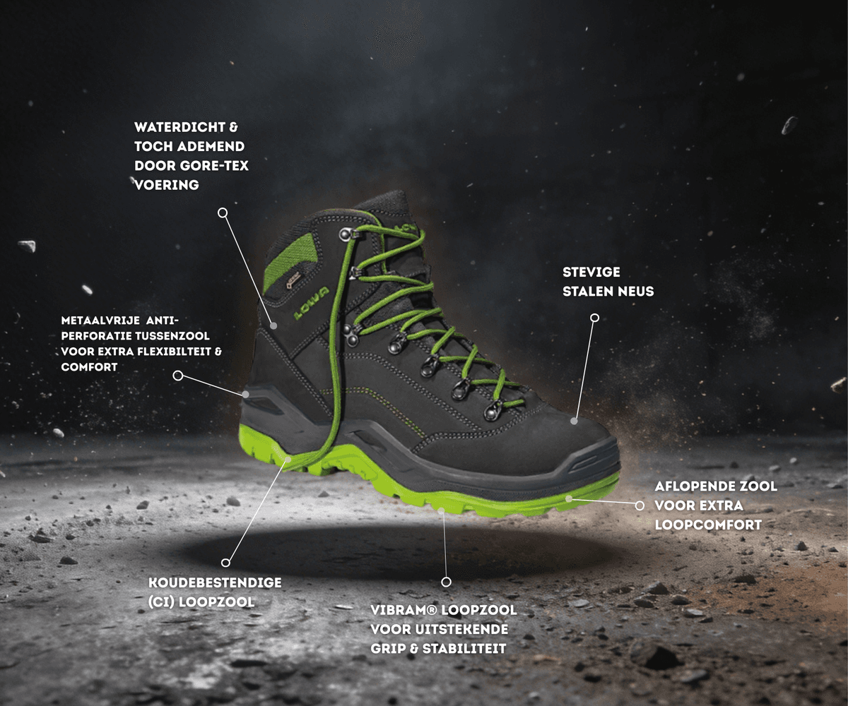 Specifiaties van Lowa Renegade Work Green