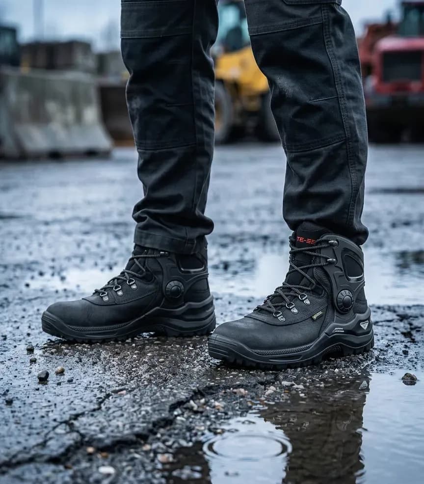 Sfeerafbeelding Elten Fusion gtx op natte bouwplaats