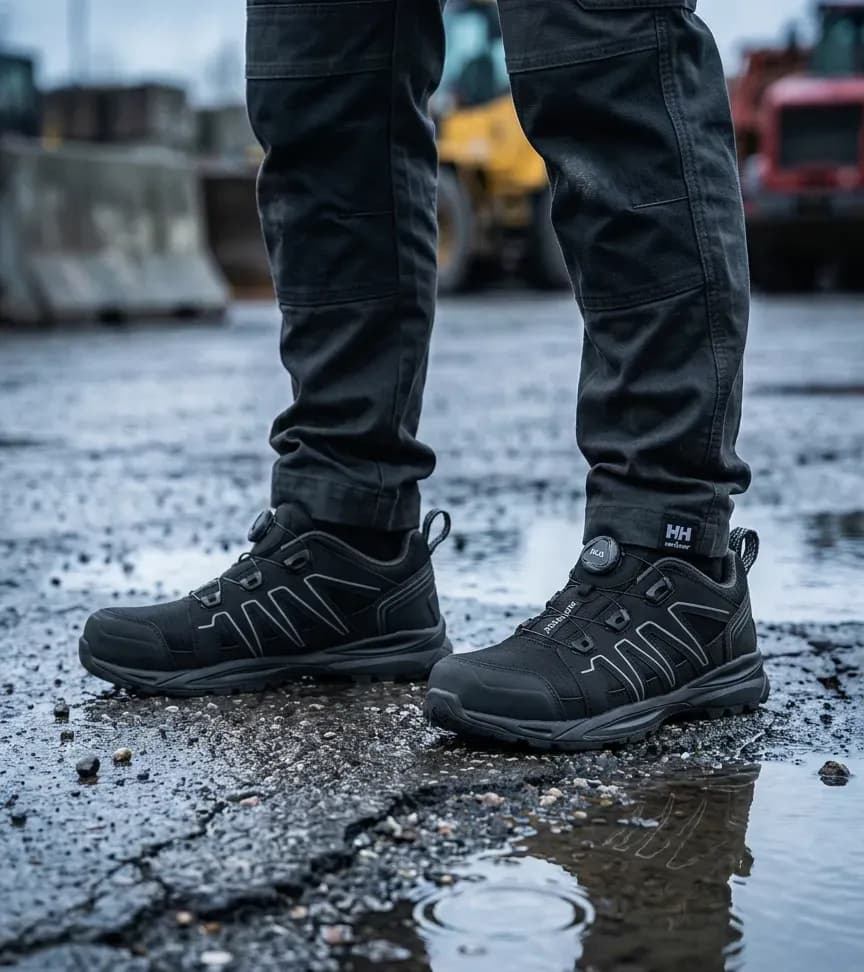 Sfeerafbeelding Helly Hansen Manchester Low op natte bouwplaats