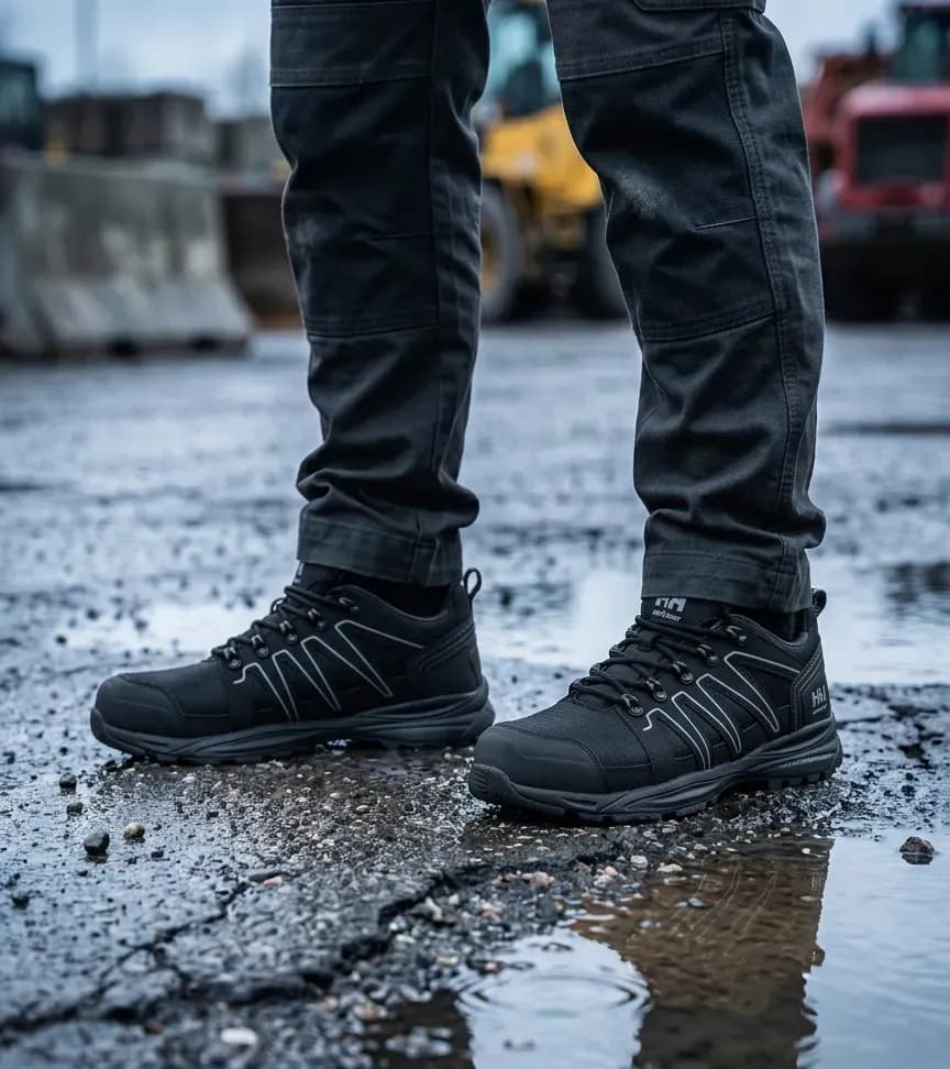 Sfeerafbeelding Helly Hansen Manchester Low op natte bouwplaats