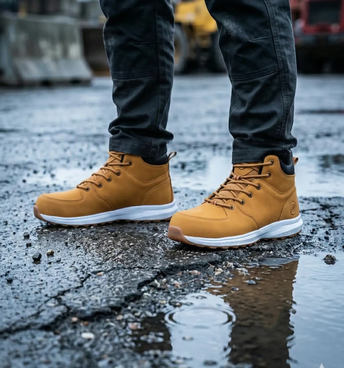 Een paar python legend sand op een bouwplaats