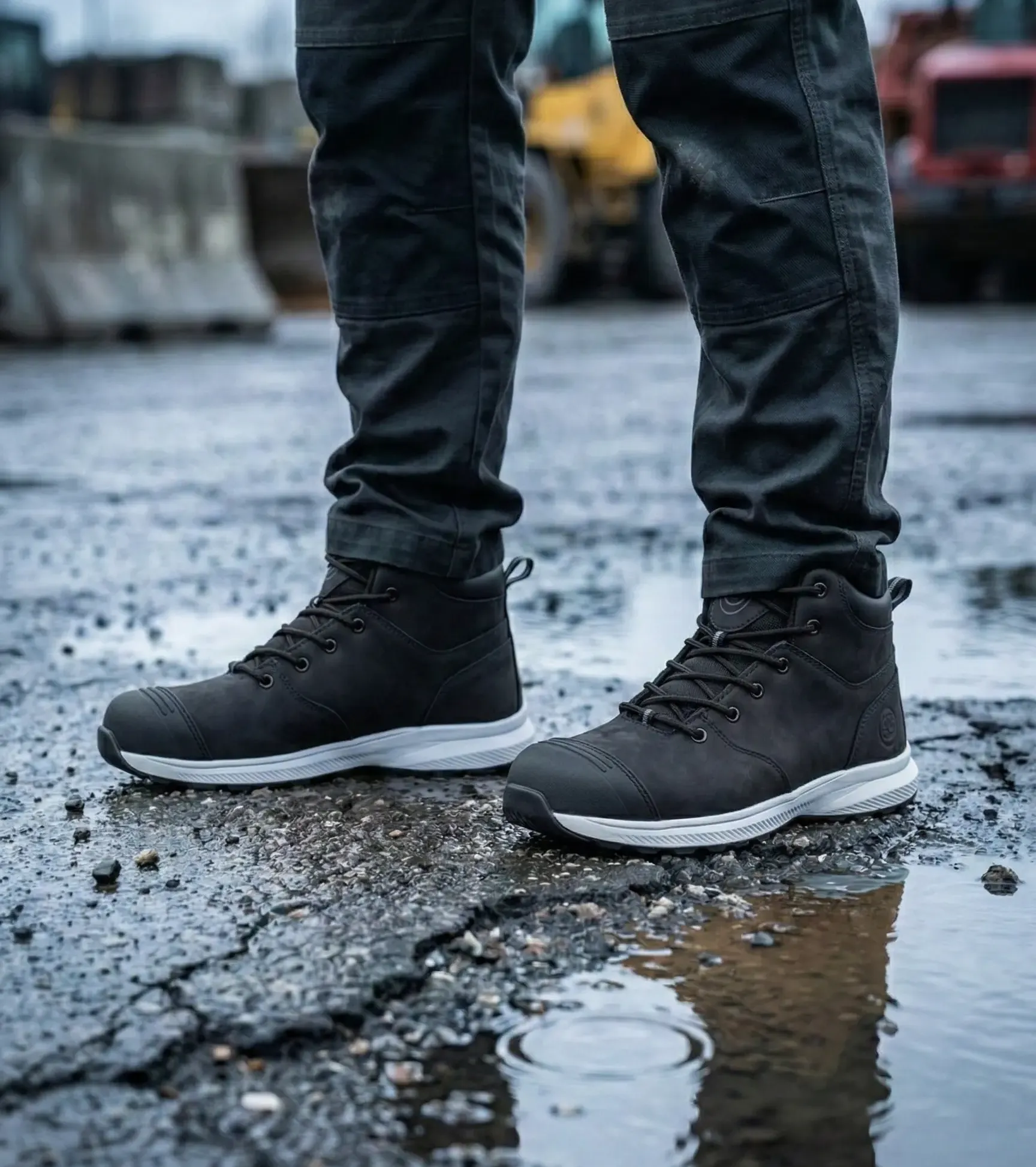 Sfeerafbeelding python legend black hoog op natte bouwplaats