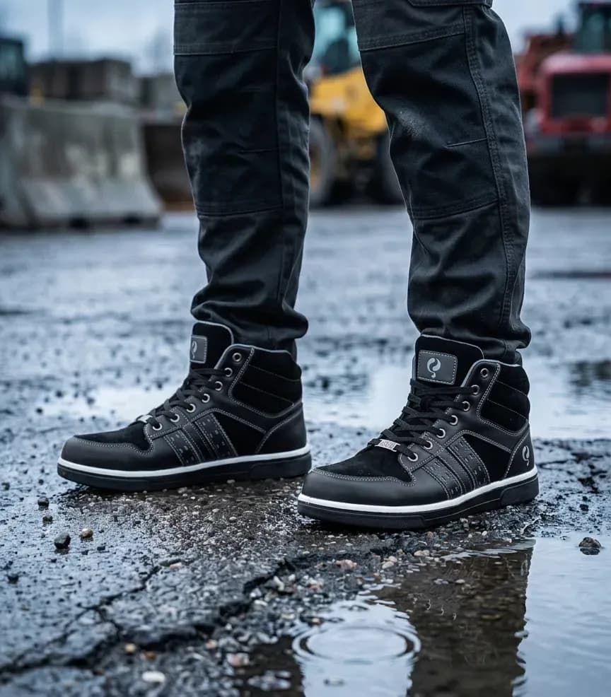 Sfeerafbeelding Quick Olympic Black op natte bouwplaats