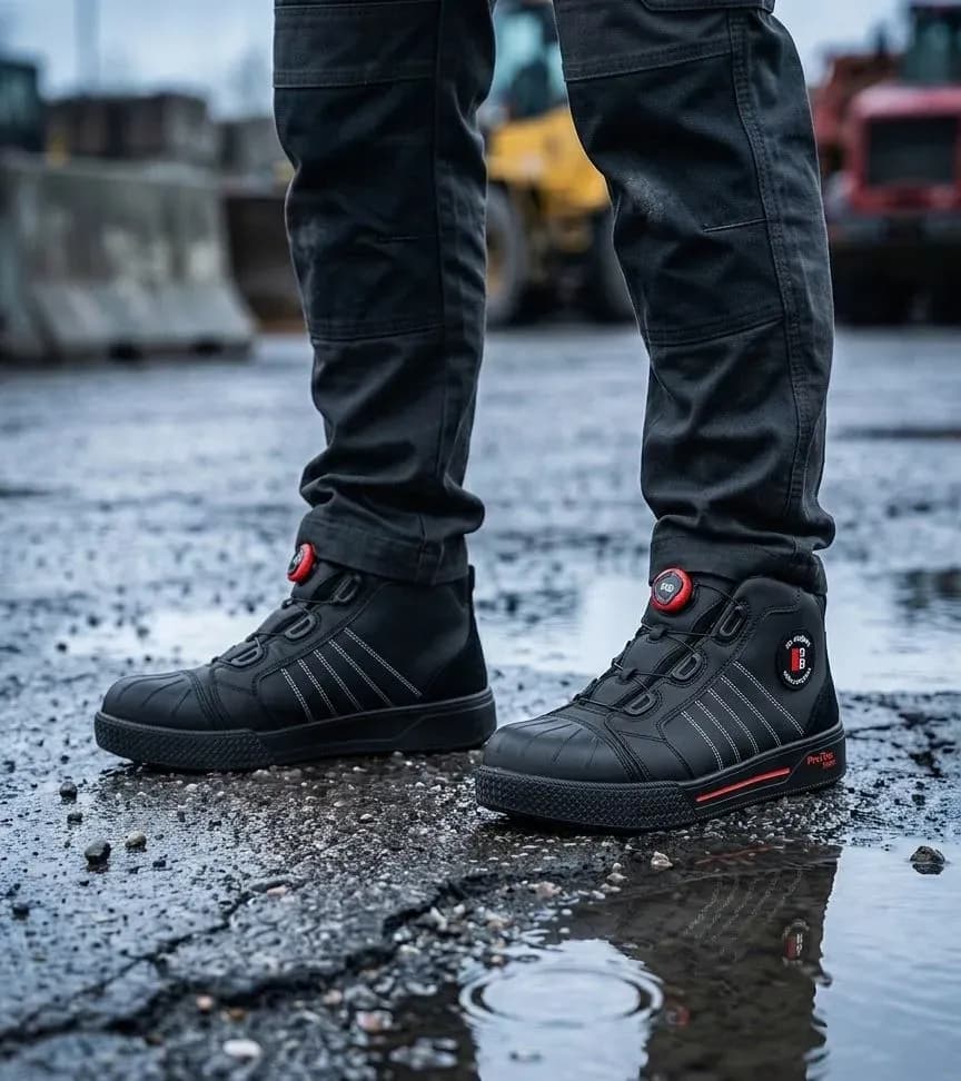 Sfeerafbeelding Redbrick Sprint BOA op natte bouwplaats