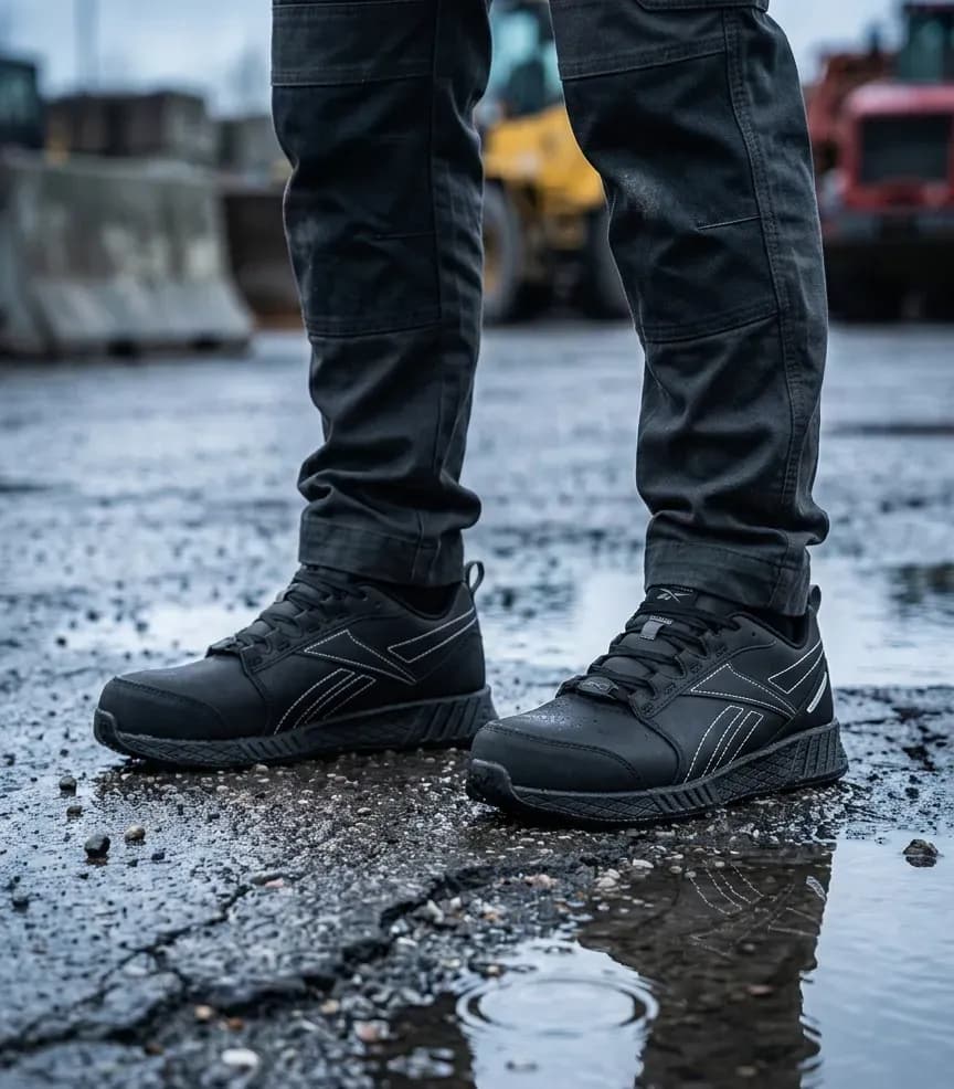 Sfeerafbeelding Reebok Fusion Flexweave Work 1080 op natte bouwplaats