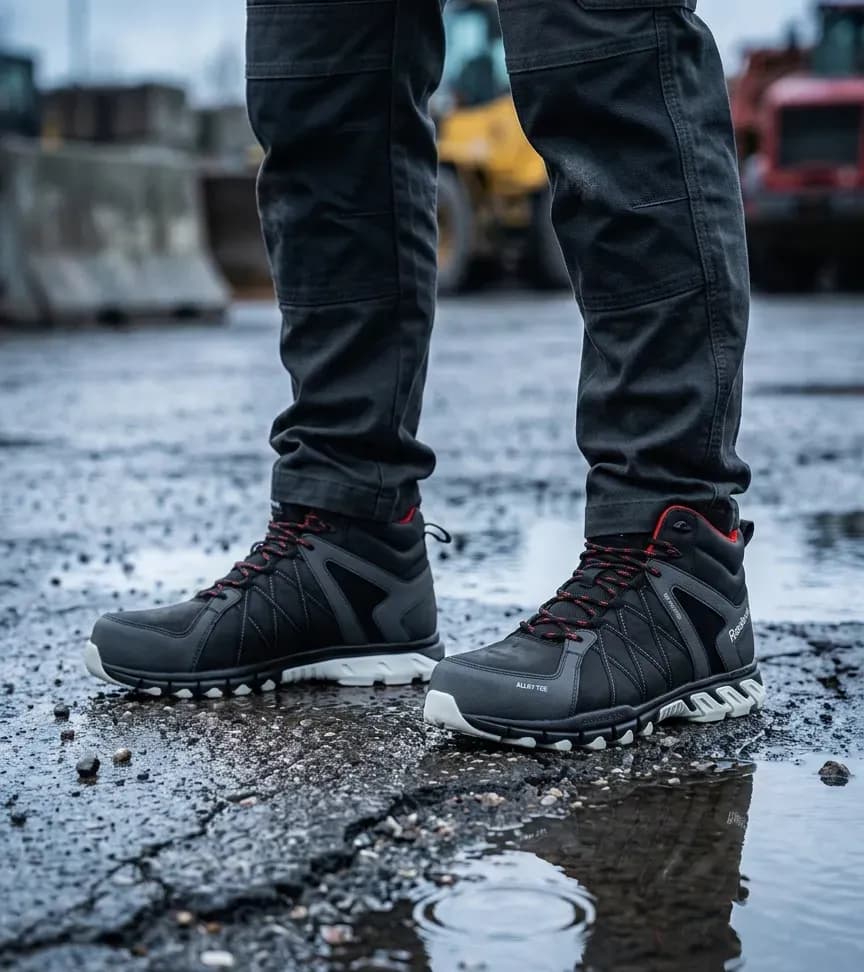 Sfeerafbeelding Reebok Trail Grip 1052 op natte bouwplaats